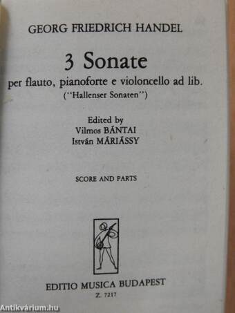 Early Chamber Music/Violin Duos/Violin Trios/Trios for two violins and violoncello/Early Pieces for two and three violoncellos/Early Baroque Works for Strings/Early Music for flute and guitar (minikönyv)