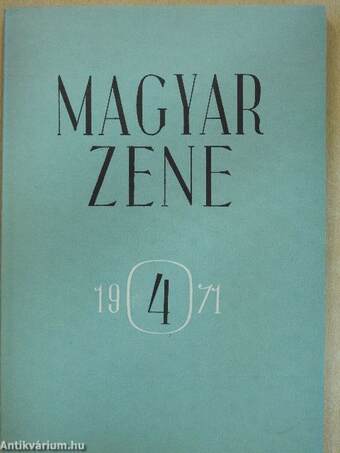 Magyar Zene 1971/4.