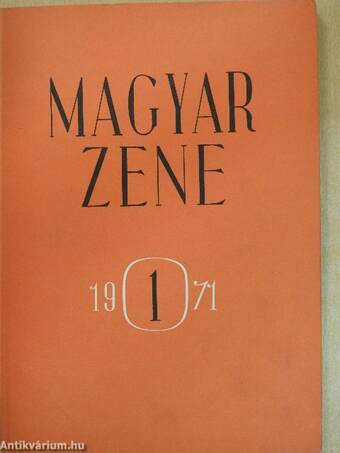 Magyar Zene 1971/1.