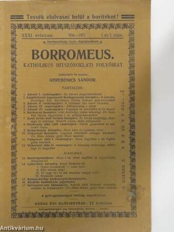 Borromeus 1916-1917/1-2.