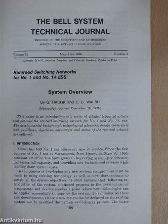 The Bell System Technical Journal May-June 1976