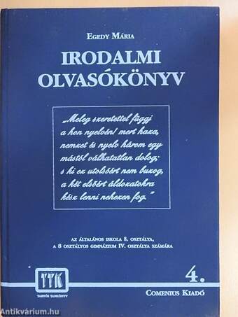 Irodalmi olvasókönyv IV.