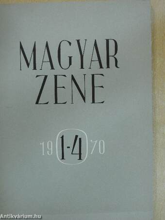 Magyar Zene 1970/1-4.