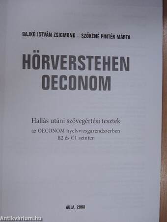 Hörverstehen OECONOM - CD-vel