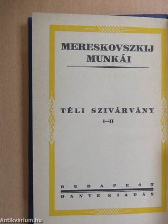 "10 kötet a Mereskovszkij munkái sorozatból (nem teljes sorozat)"