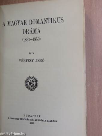 A magyar romantikus dráma (1837-1850)