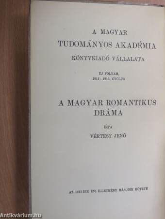 A magyar romantikus dráma (1837-1850)