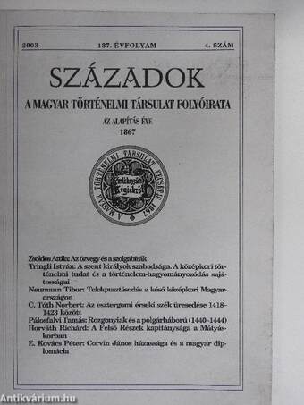 Századok 2003/4.