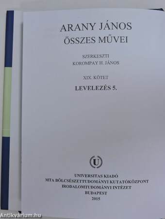 Arany János összes művei XIX.