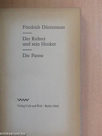 Der Richter und sein Henker/Die Panne