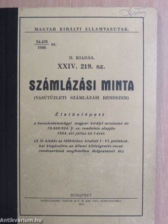 Számlázási minta XXIV. 219.