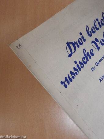 Drei beliebte russische Volkslieder für Gesang und Klavier mit Akkordeon-Bezeichnung