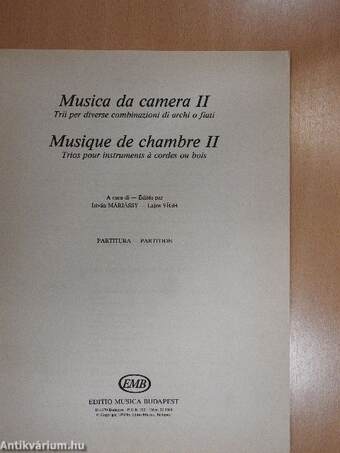 Musica da camera II./Musique de chambre II.