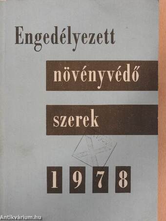 Engedélyezett növényvédő szerek 1978.