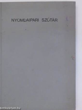 Nyomdaipari szótár