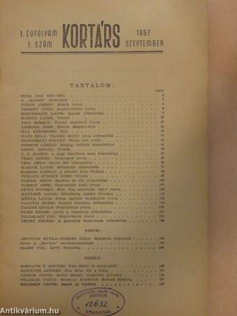 Kortárs 1957. szeptember-december