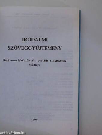 Irodalmi szöveggyűjtemény