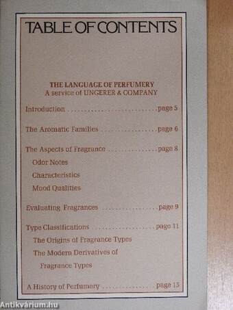 The Language of Perfumery