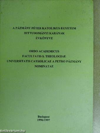 A Pázmány Péter Katolikus Egyetem Hittudományi Karának évkönyve