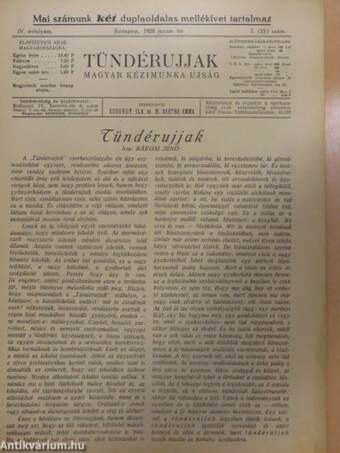 Tündérujjak 1928. január-december