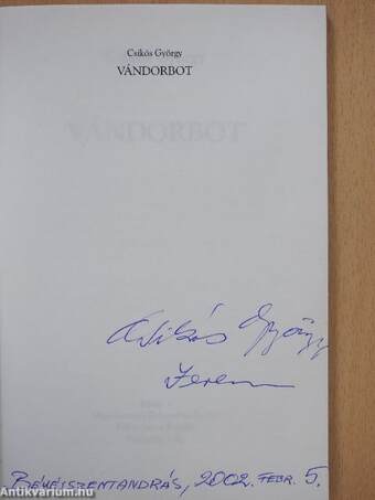 Vándorbot (aláírt példány)