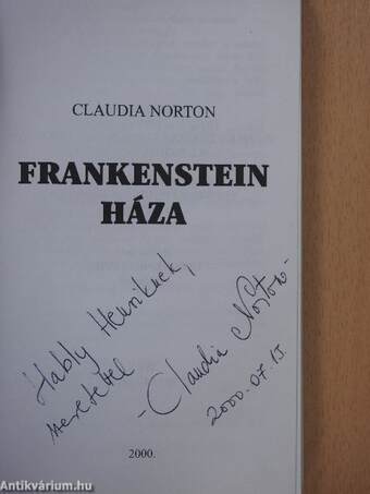 Frankenstein háza (dedikált példány)