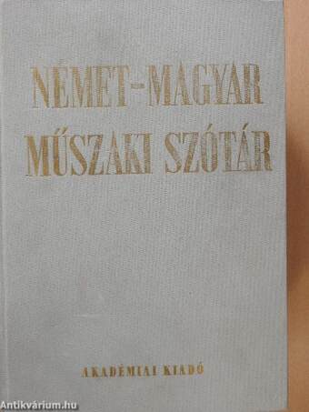 Német-magyar műszaki szótár