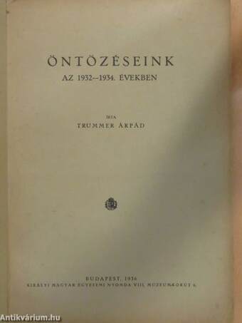 Öntözéseink az 1932-1934. években