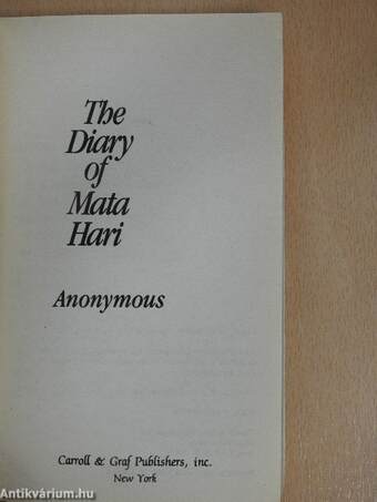 The Diary of Mata Hari