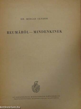 Reumáról - mindenkinek