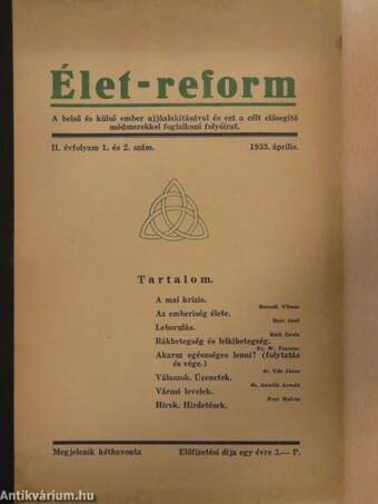 Élet-reform 1933. április