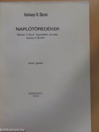 Naplótöredékek