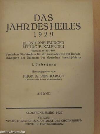 Das Jahr des Heiles 1929 II. (töredék)