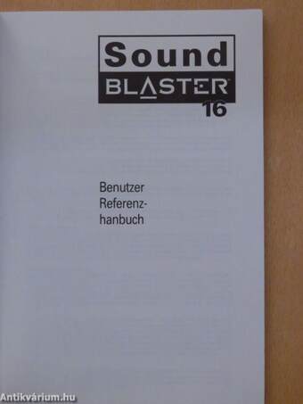 Sound Blaster 16 - Benutzer Referenzhandbuch