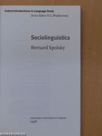 Sociolinguistics