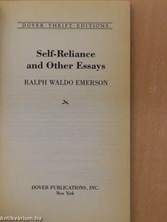 Self-Reliance and Other Essays