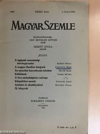 Magyar Szemle 1940. július