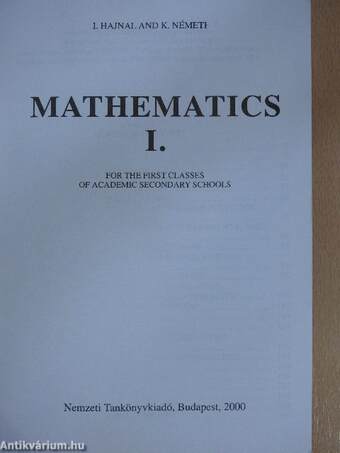 Mathematics I.