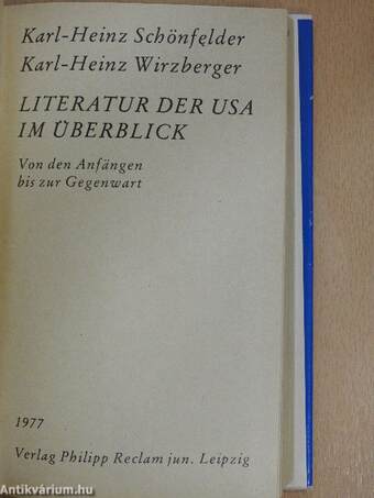 Literatur der USA im Überblick