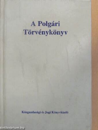 A Polgári Törvénykönyv