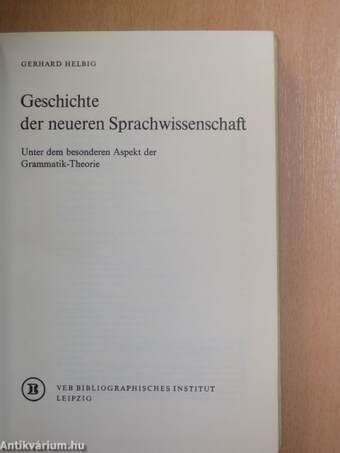 Geschichte der neueren Sprachwissenschaft