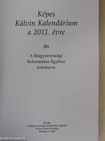 Képes Kálvin Kalendárium 2011