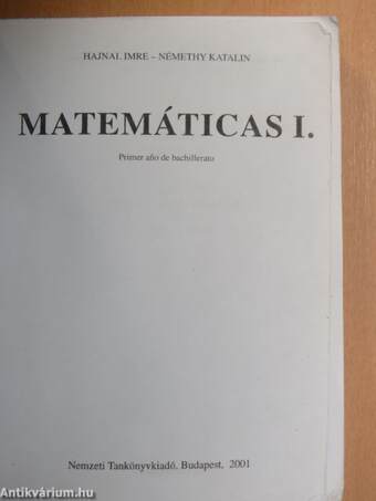 Matemáticas I.