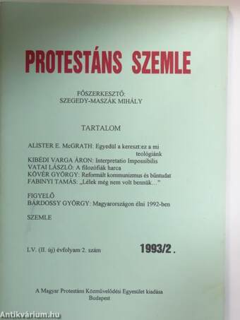 Protestáns Szemle 1993/2.