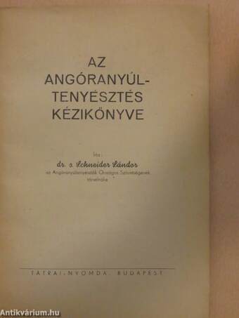 Az angóranyúl-tenyésztés kézikönyve