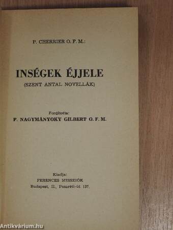 Inségek éjjele