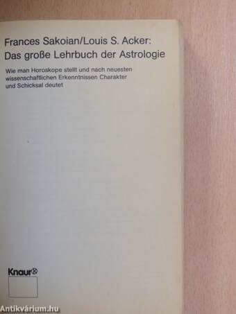 Das große Lehrbuch der Astrologie