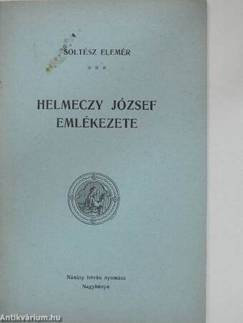 Helmeczy József emlékezete