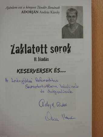 Zaklatott sorok (dedikált példány)