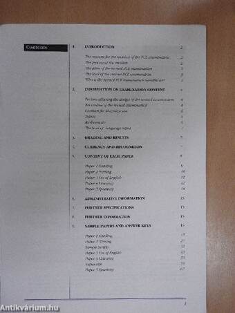 First Certificate in English - Specifications for the Revised FCE examination